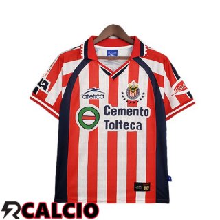 Prima Maglia CD Guadalajara Retro Rosso Bianco 1999-2000