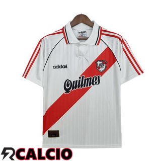 Prima Maglia River Plate Retro Bianco Rosso 1995-1996
