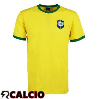 Prima Maglia Brasile Retro Giallo 1970