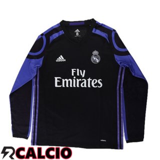 Terza Maglia Real Madrid Terza Retro Manica Lunga Viola 2016-2017
