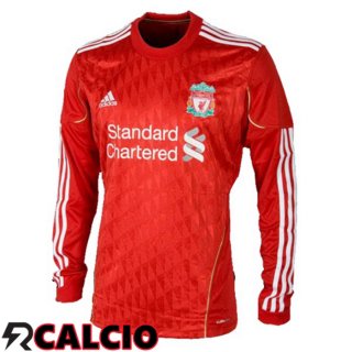Prima Maglia FC Liverpool Retro Manica Lunga Rosso 2011-2012