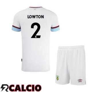 Seconda Maglia Burnley (LOWTON 2) Bambino Bianco Marron 2021 2022